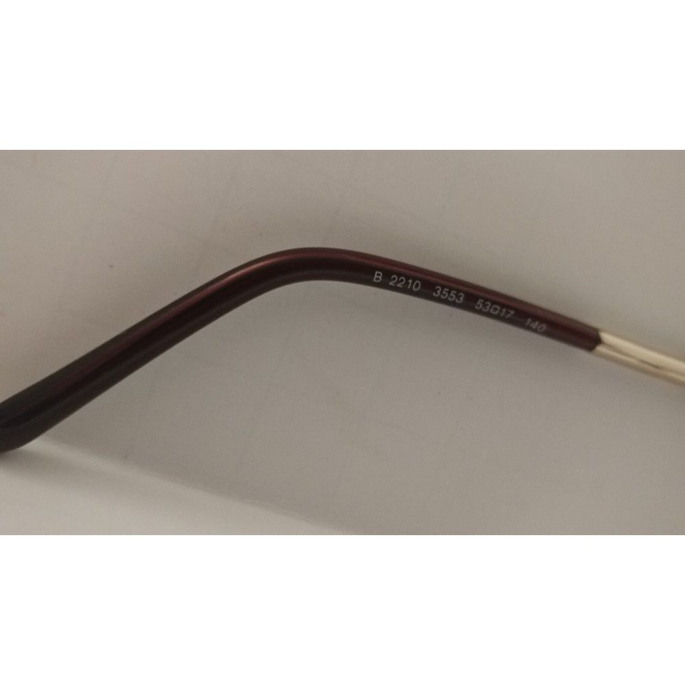 Authentic BURBERRY B 2210 3553 Burgundy/Gold 53*17*140 Eyeglasses Frames Vintage - Picture 6 of 8